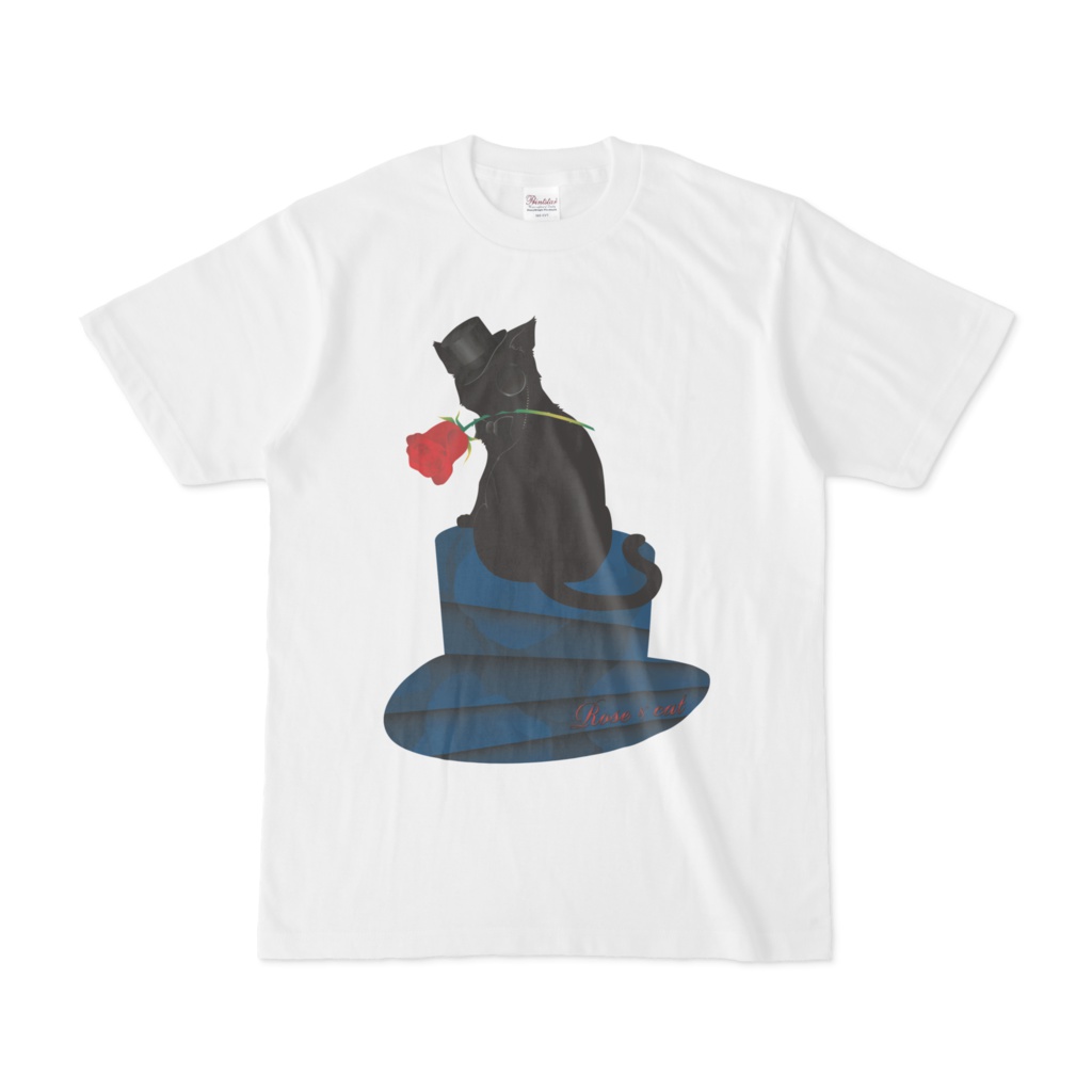 薔薇と猫　GENTLEMEN　Tシャツ
