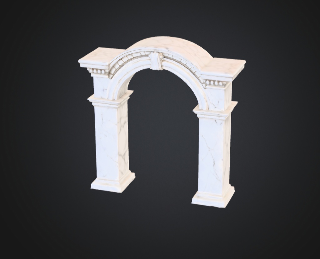【ローポリ】気品ある大理石のアーチ - Classic Marble Archway -
