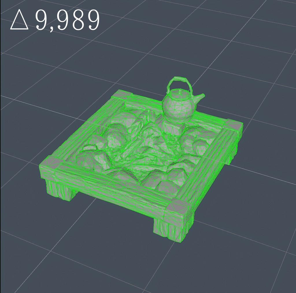 【️新春セール】和風の囲炉裏と鉄瓶セット(Unityパッケージ)