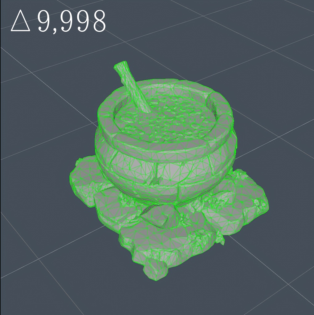 【️新春セール】怪しげな魔女の大釜 3Dモデル(Unityパッケージ)