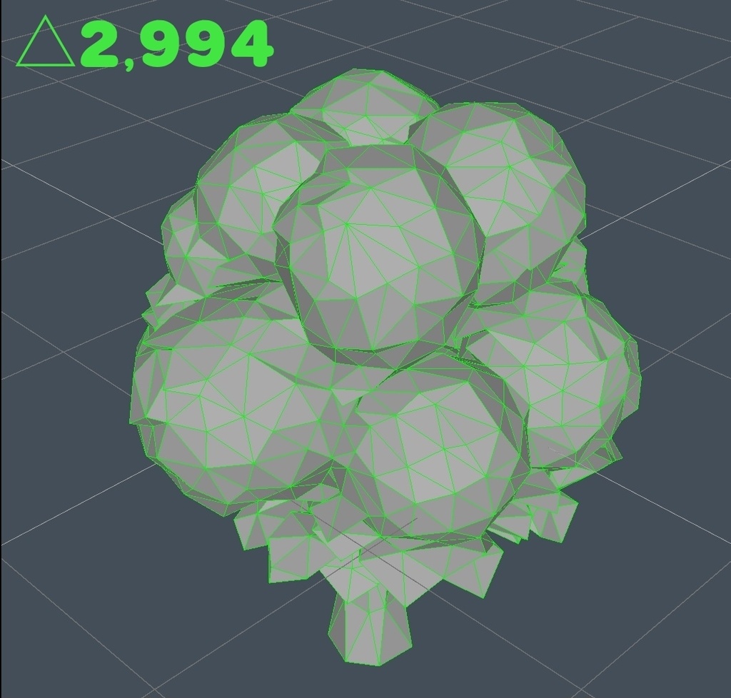 【3Dモデル】もこもこした葉っぱの木(FBX形式)