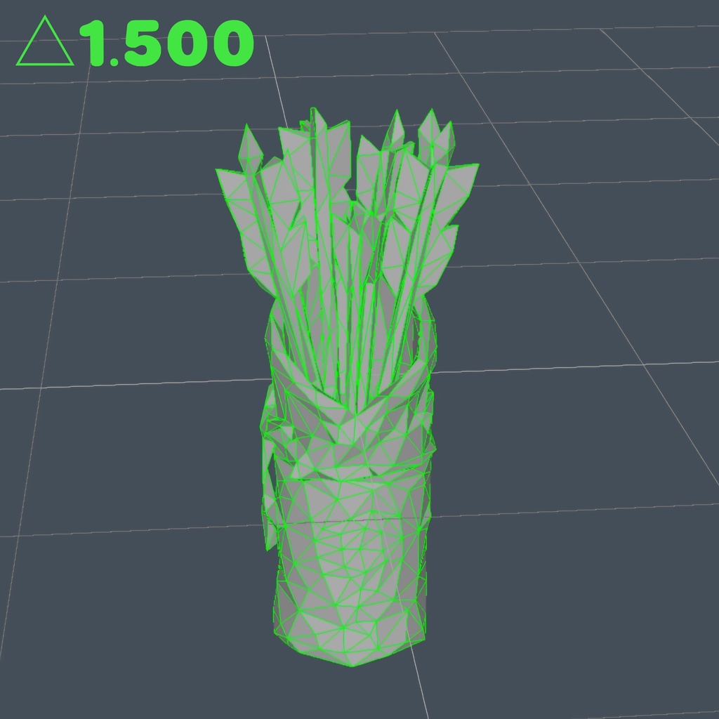 【3Dモデル】装飾された矢筒(FBX形式)