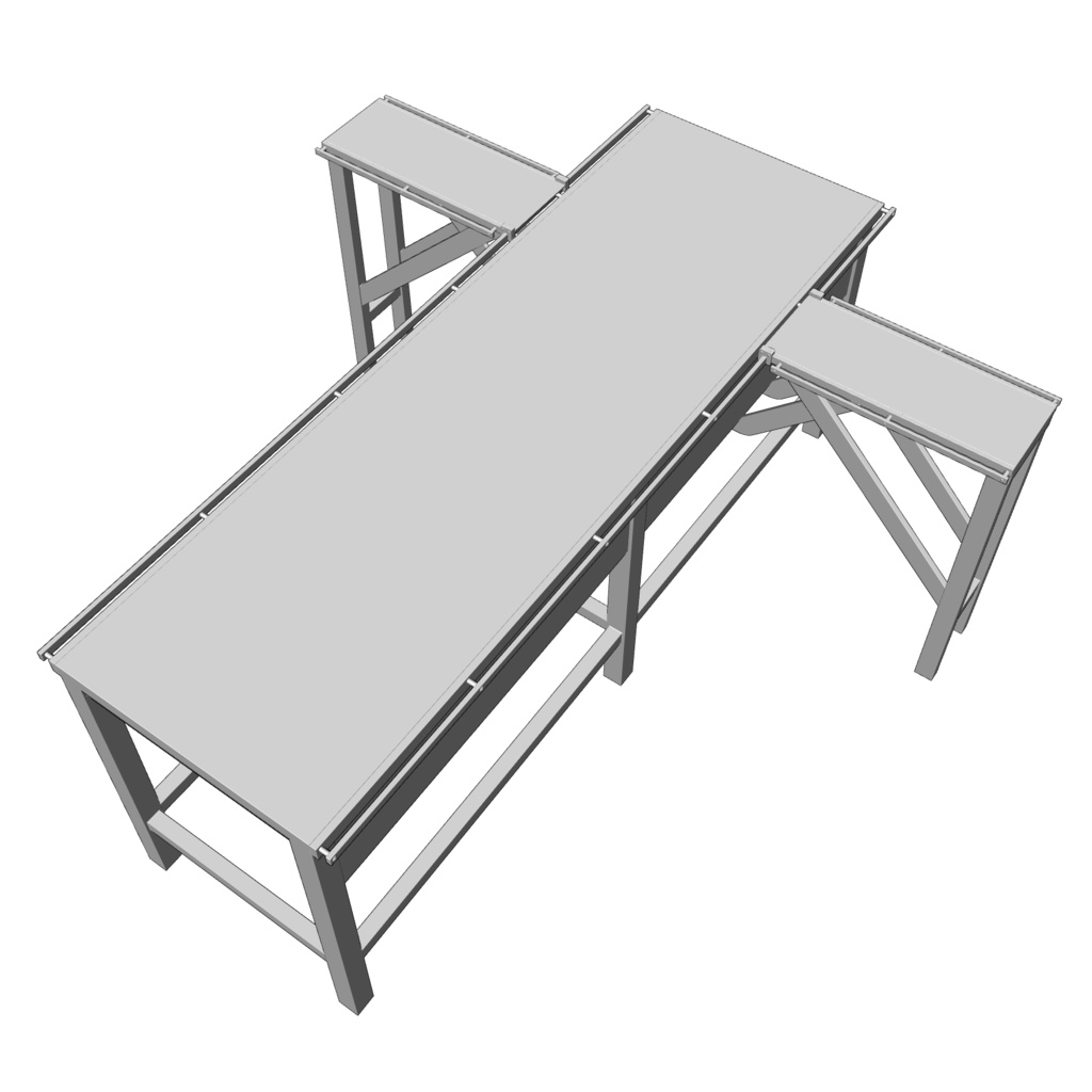 【クリスタ用3D小物】拘束具付き鉄製ベッド(0919アップデート)