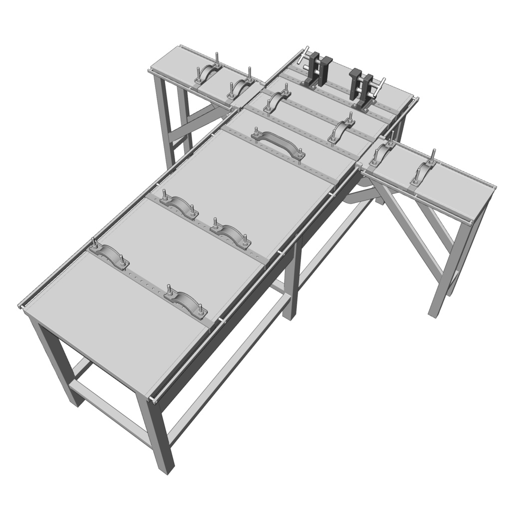 【クリスタ用3D小物】拘束具付き鉄製ベッド(0919アップデート)