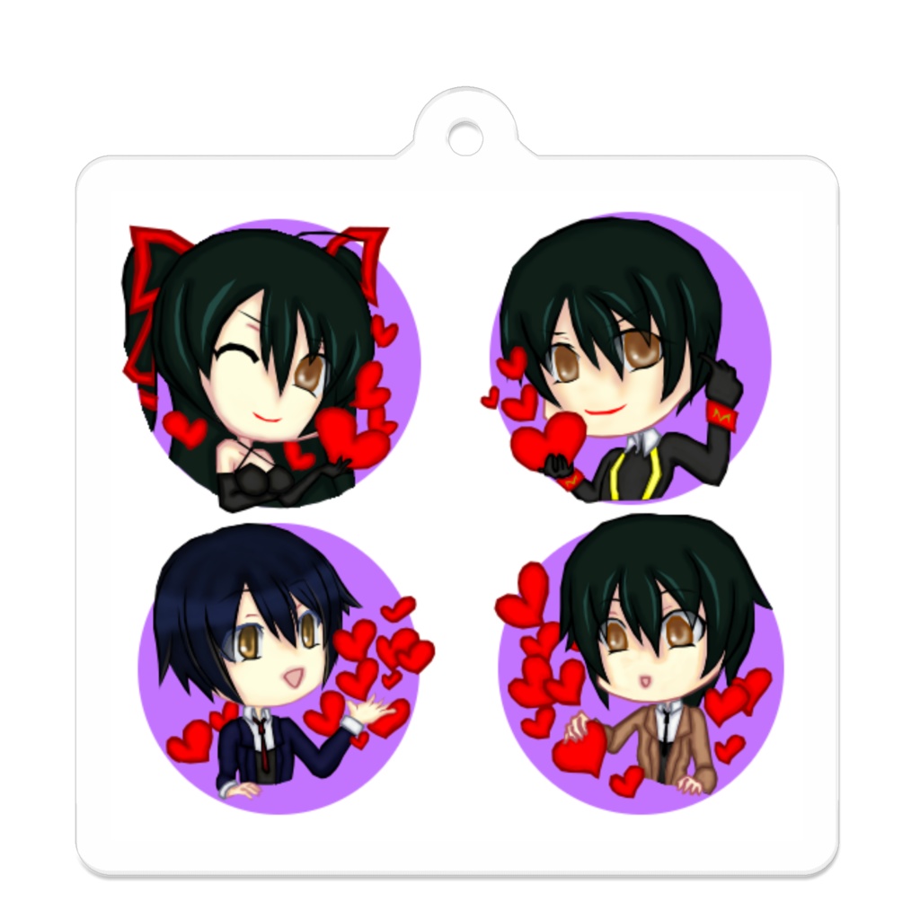 アクリルキーホルダー・アザゼル4パターン