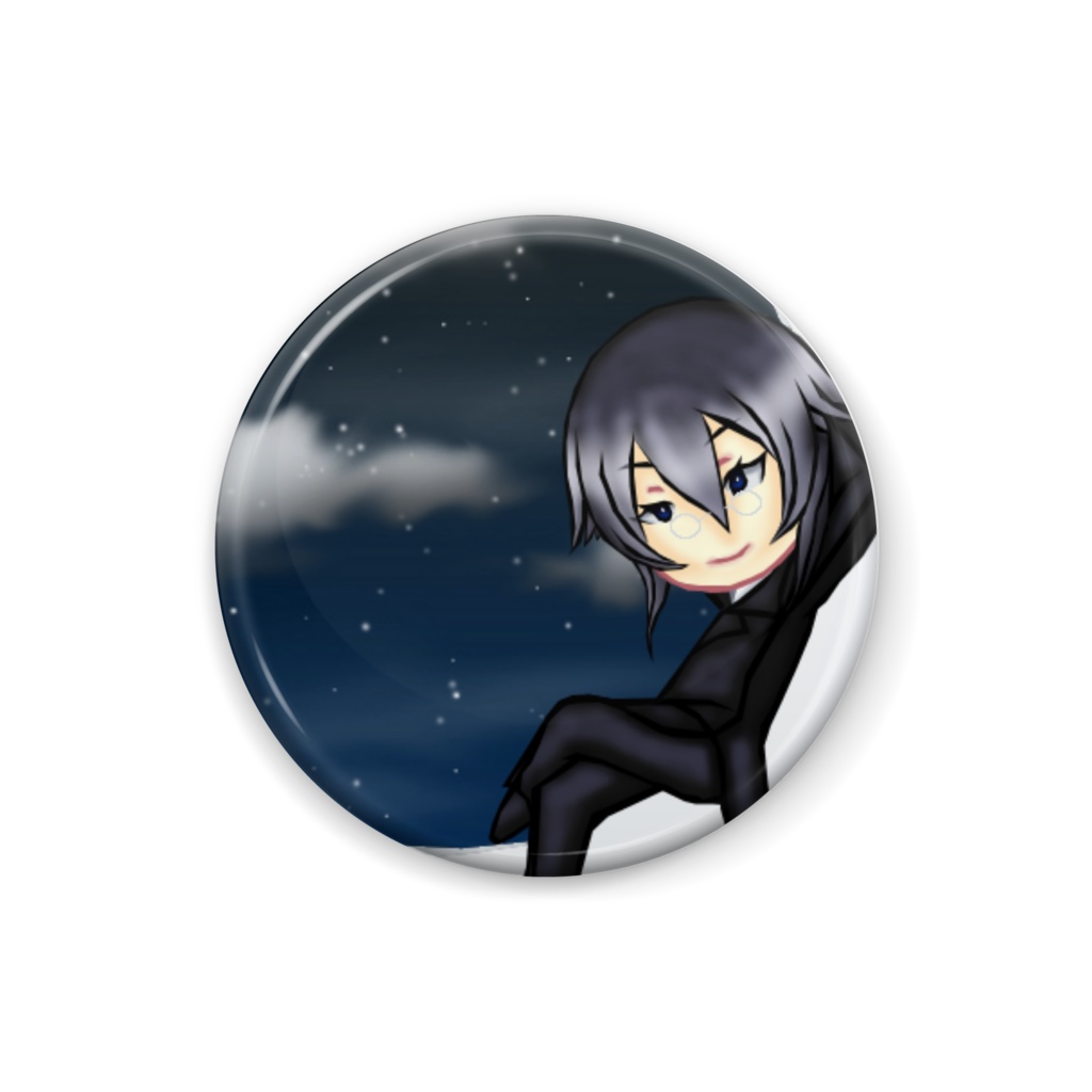 缶バッジ・月に佇む
