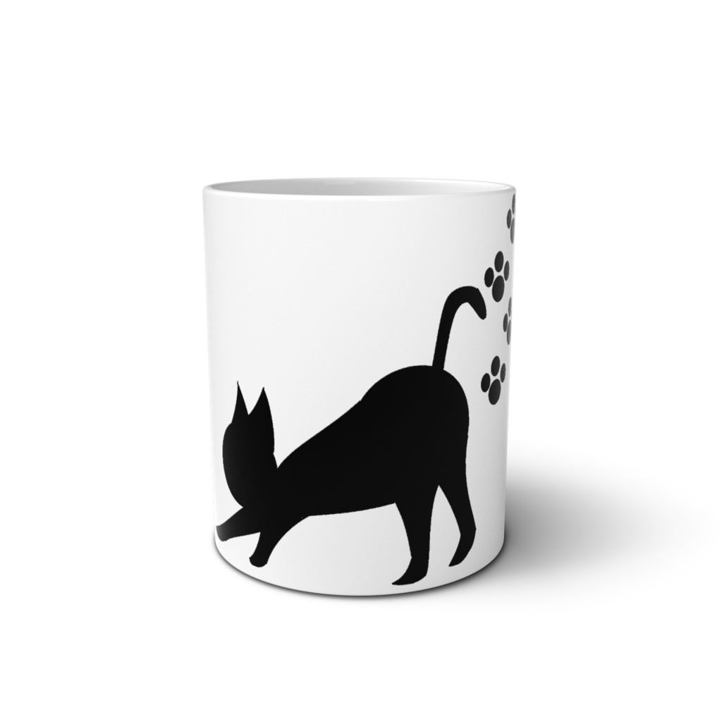 マグカップ・シンプル黒猫マグカップ