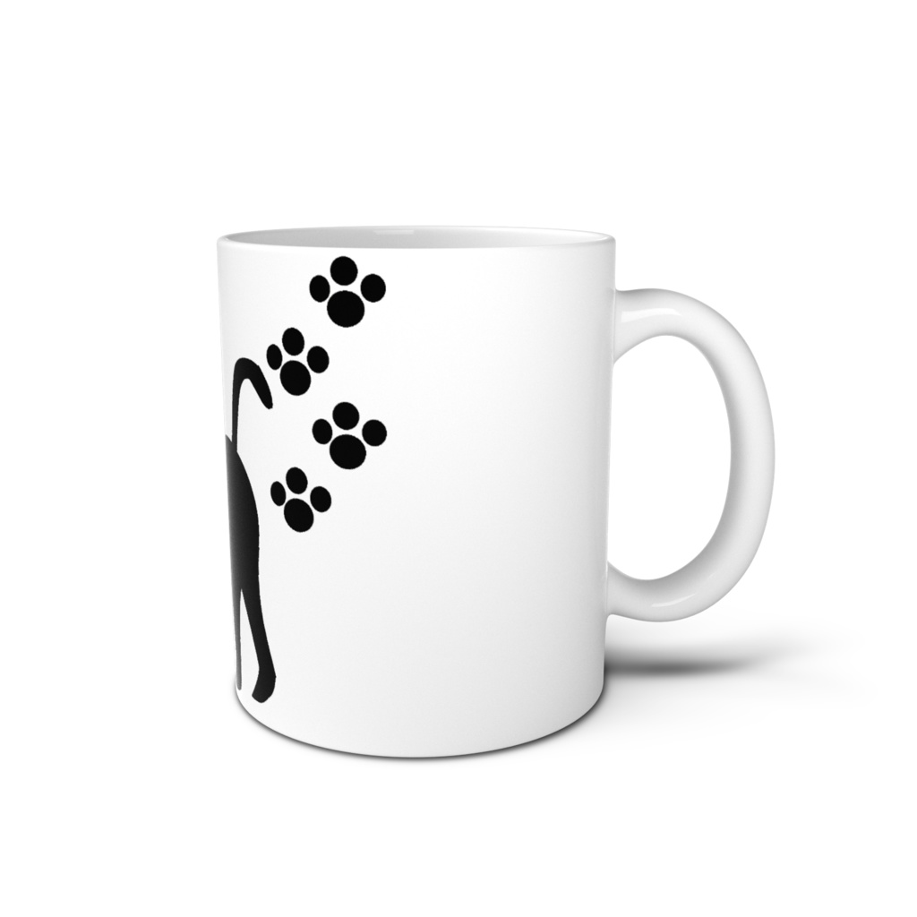 マグカップ・シンプル黒猫マグカップ