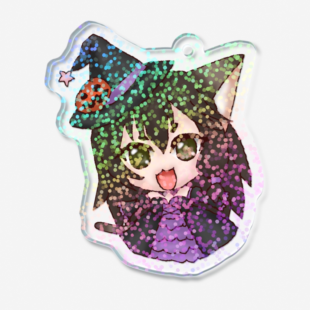 ホログラムアクリルキーホルダー・猫と和解せよ