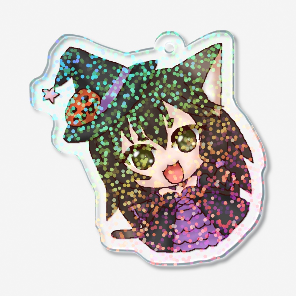 ホログラムアクリルキーホルダー・猫と和解せよ