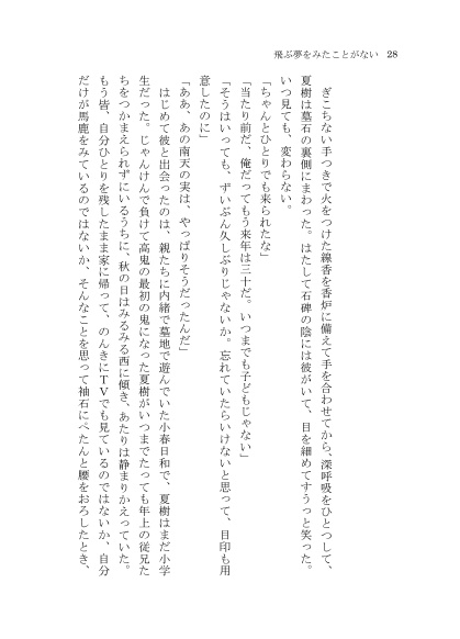 飛ぶ夢をみたことがない