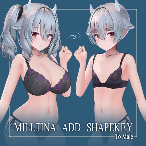 ミルティナ 追加シェイプキー To Male(専用もちふぃった~付属)
