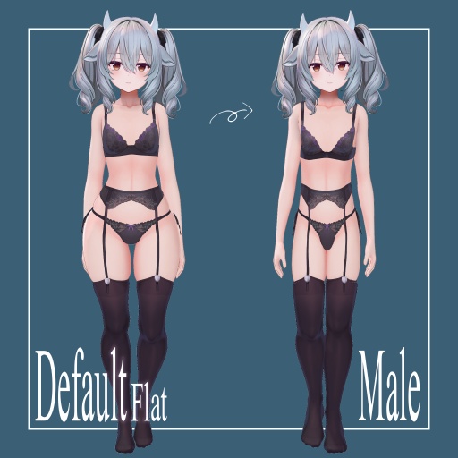 ミルティナ 追加シェイプキー To Male(専用もちふぃった~付属)