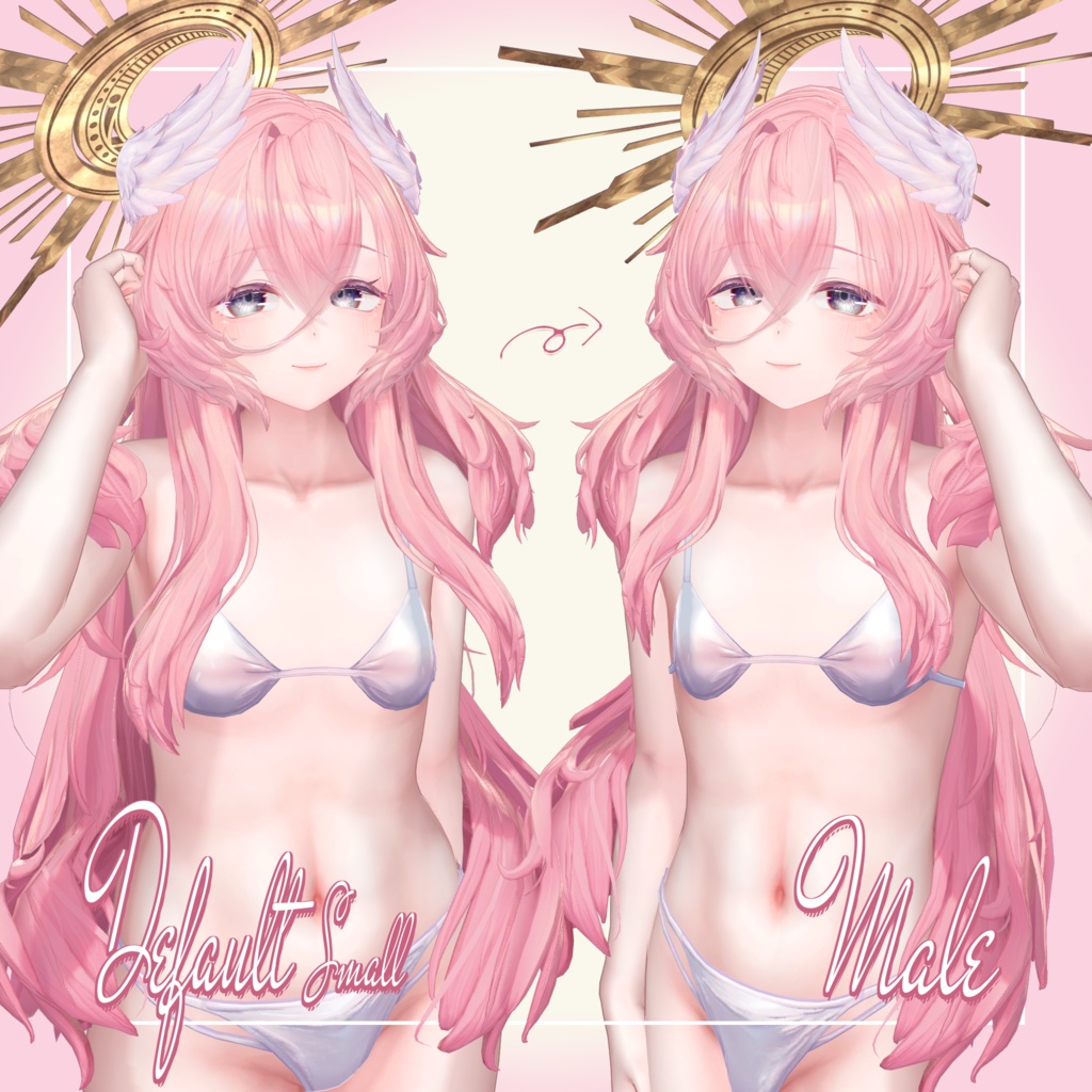 リルモワ 追加シェイプキー To Male(専用もちふぃった~付属)