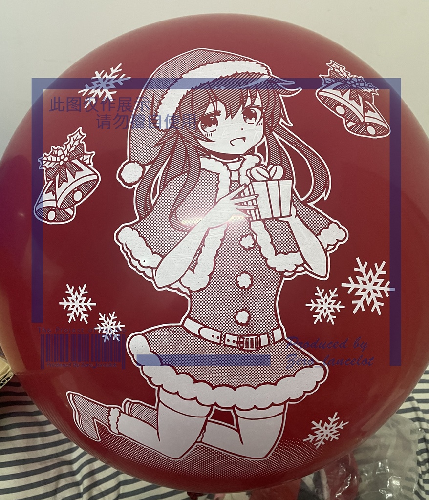 クリスマスの印刷風船