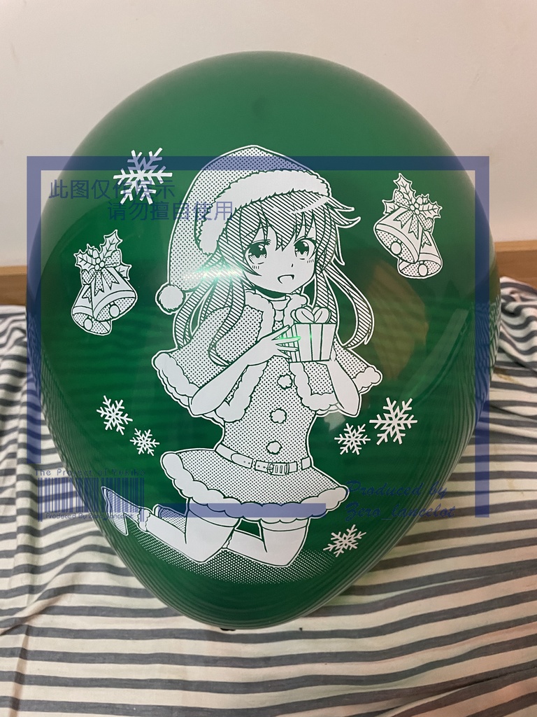 クリスマスの印刷風船