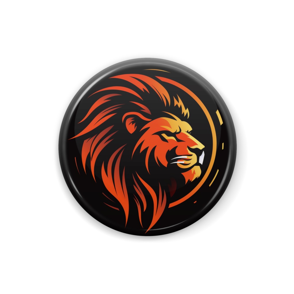 ライオン缶バッジ