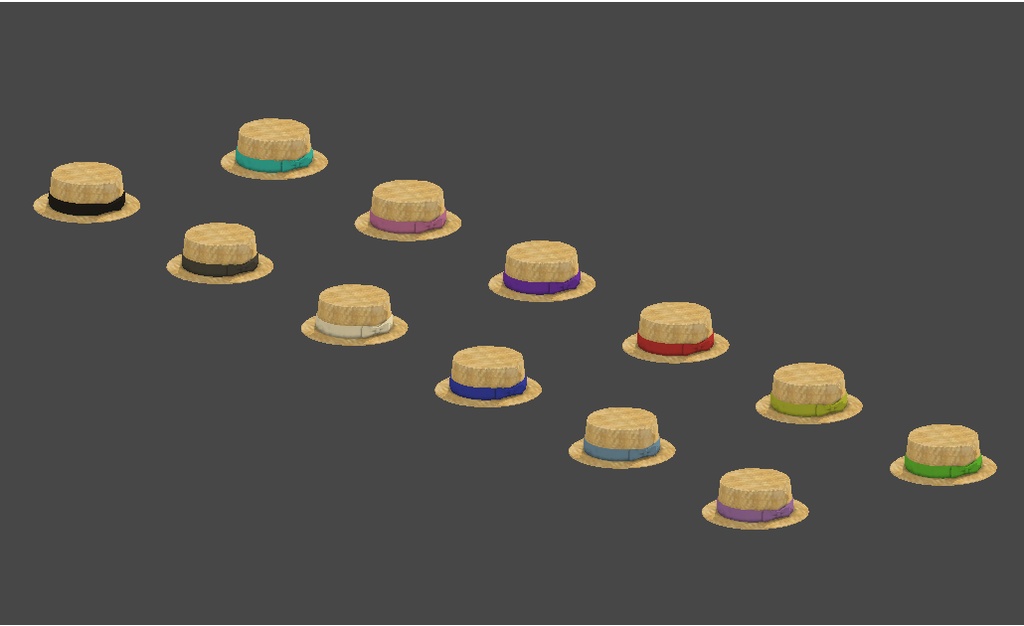 カンカン帽12色セット