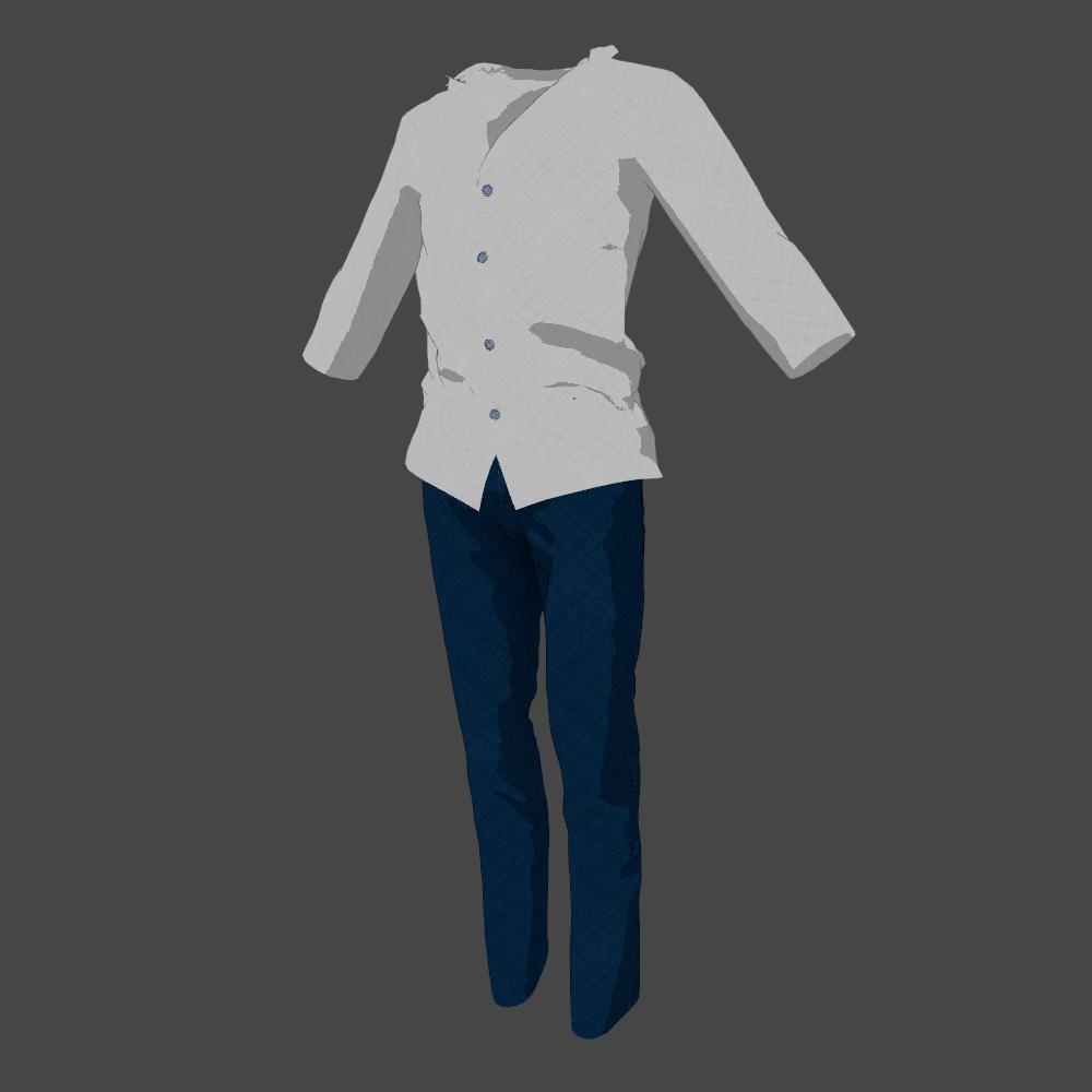 【VRC向け男性服】シンプルパンツ