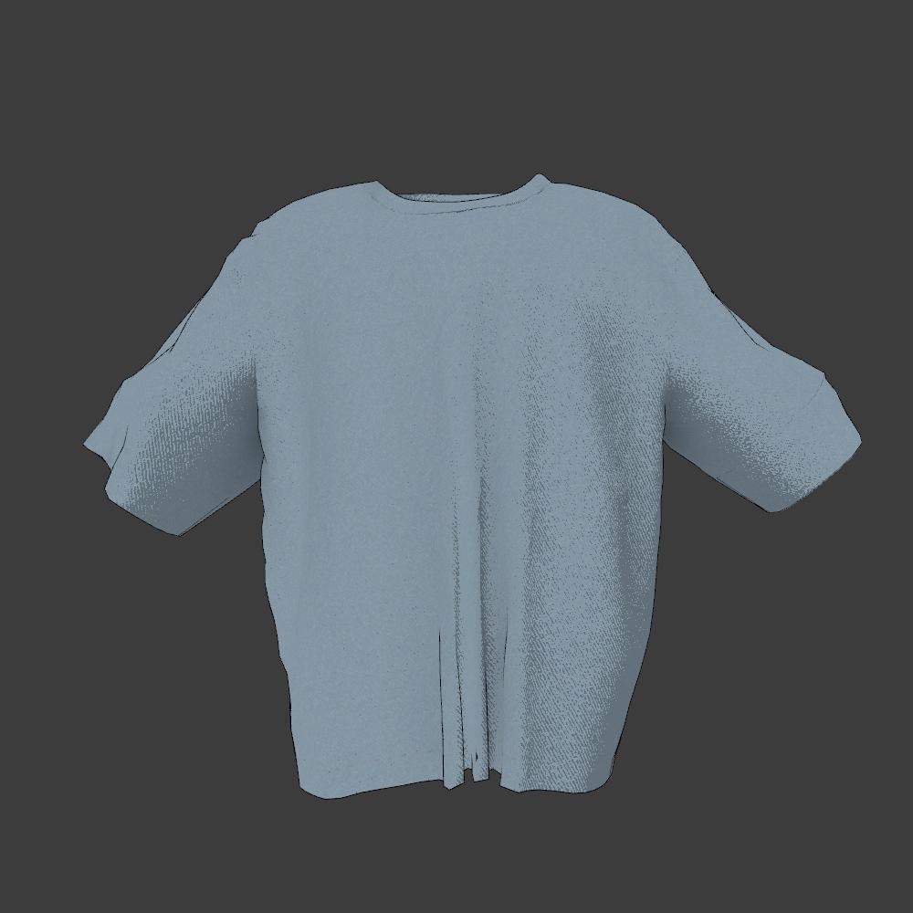 【VRC向け男性服】8分袖ビッグTシャツ