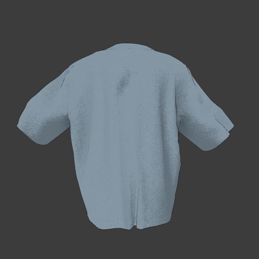 【VRC向け男性服】8分袖ビッグTシャツ