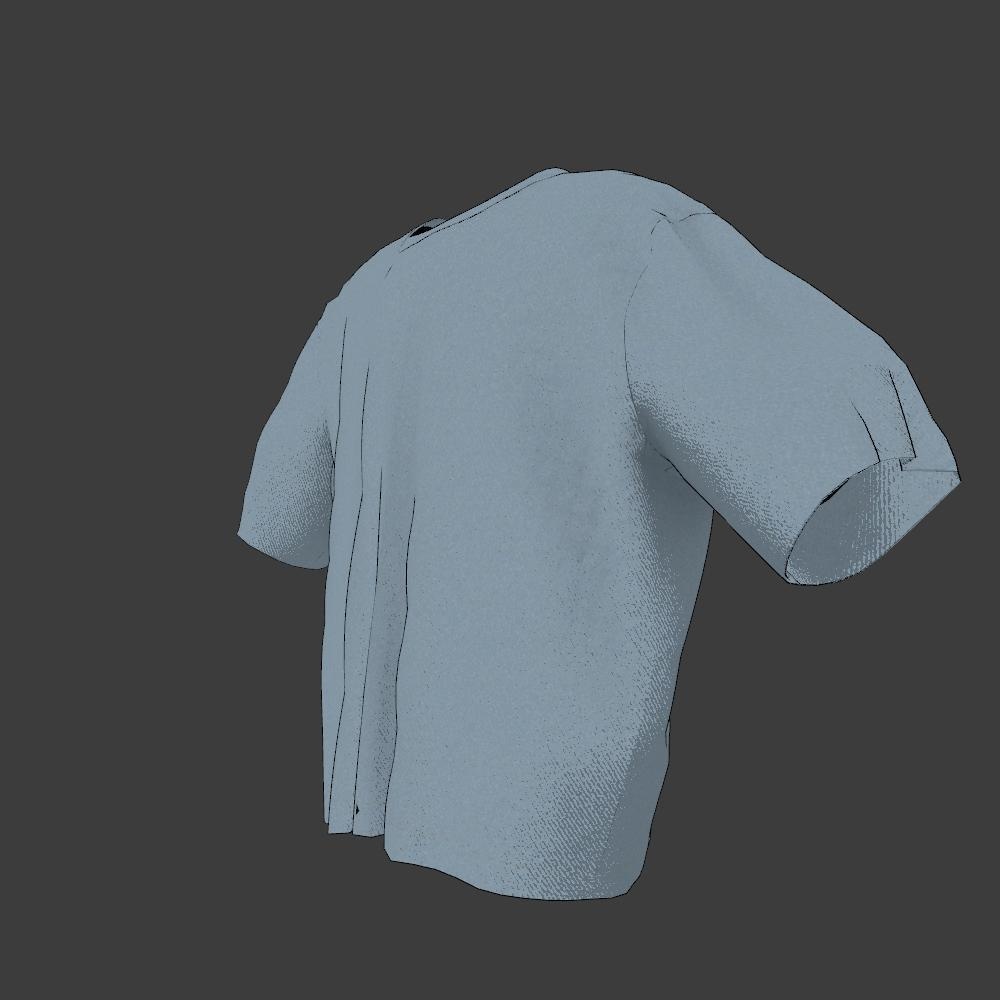 【VRC向け男性服】8分袖ビッグTシャツ