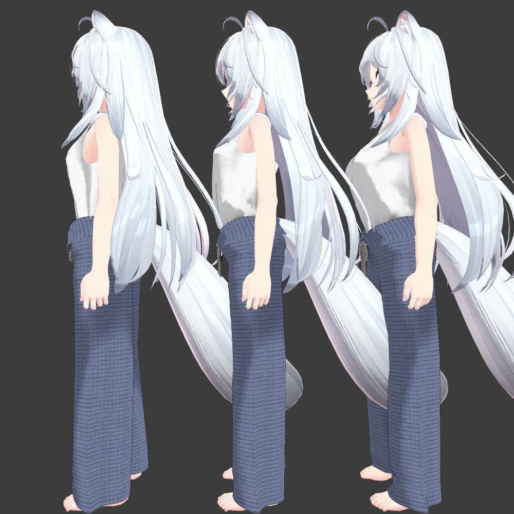 【狐雪ちゃん対応服】シンプルワイドパンツ&タンクトップ