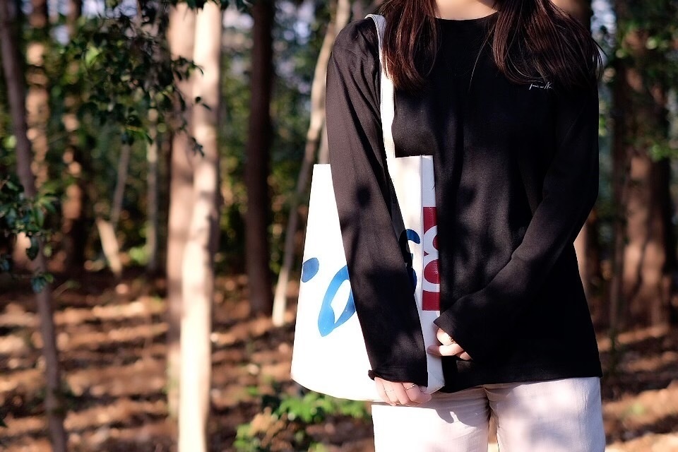 Tシャツ(長袖) / 波デザイン