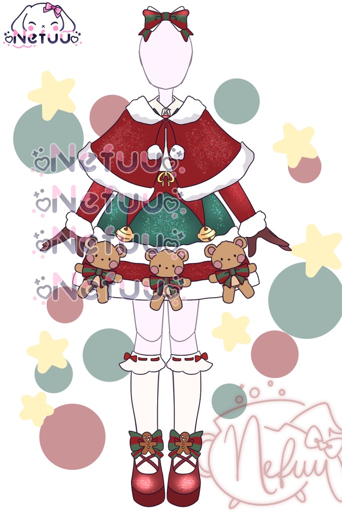 「キュートなクリスマスアウトフィット 🎄🎁🧸 P2U」 | Cute Christmas Outfit 🎄🎁🧸 P2U