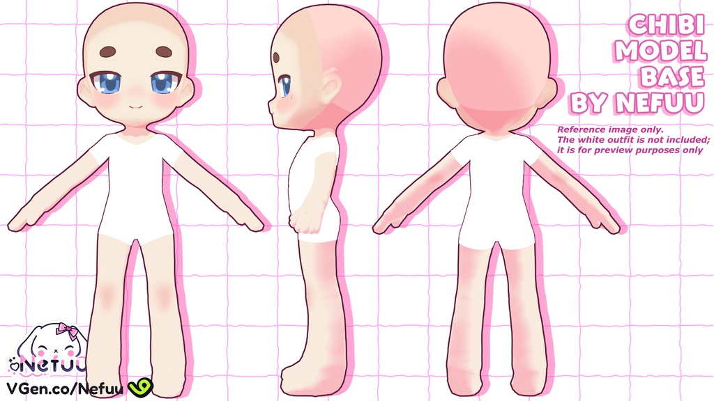 𐐪 ちびVRoidベース 𐑂 | 制作：Nefuu  ||  𐐪 Chibi VRoid Base 𐑂 | By Nefuu