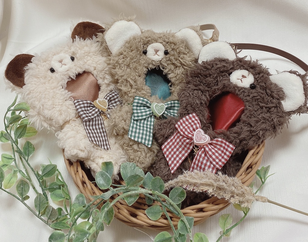 ぬいぐるみ用 着ぐるみ くまさん ねこさん ショルダー付き