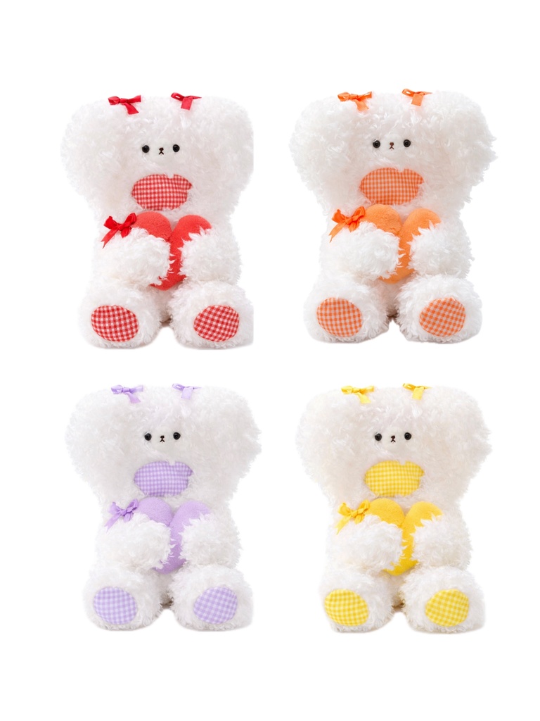 【2/22 21:00-】10-14cm ぬいぐるみ用 着ぐるみ ぬい服 おすわり ハート わんちゃん