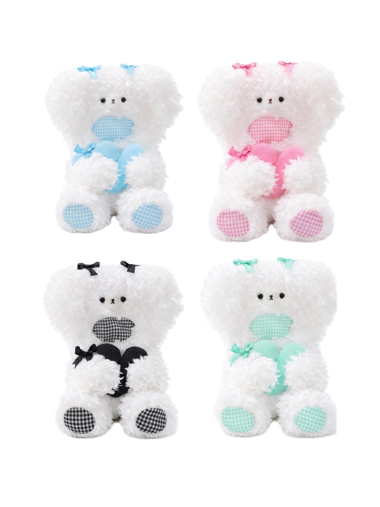 【2/22 21:00-】10-14cm ぬいぐるみ用 着ぐるみ ぬい服 おすわり ハート わんちゃん