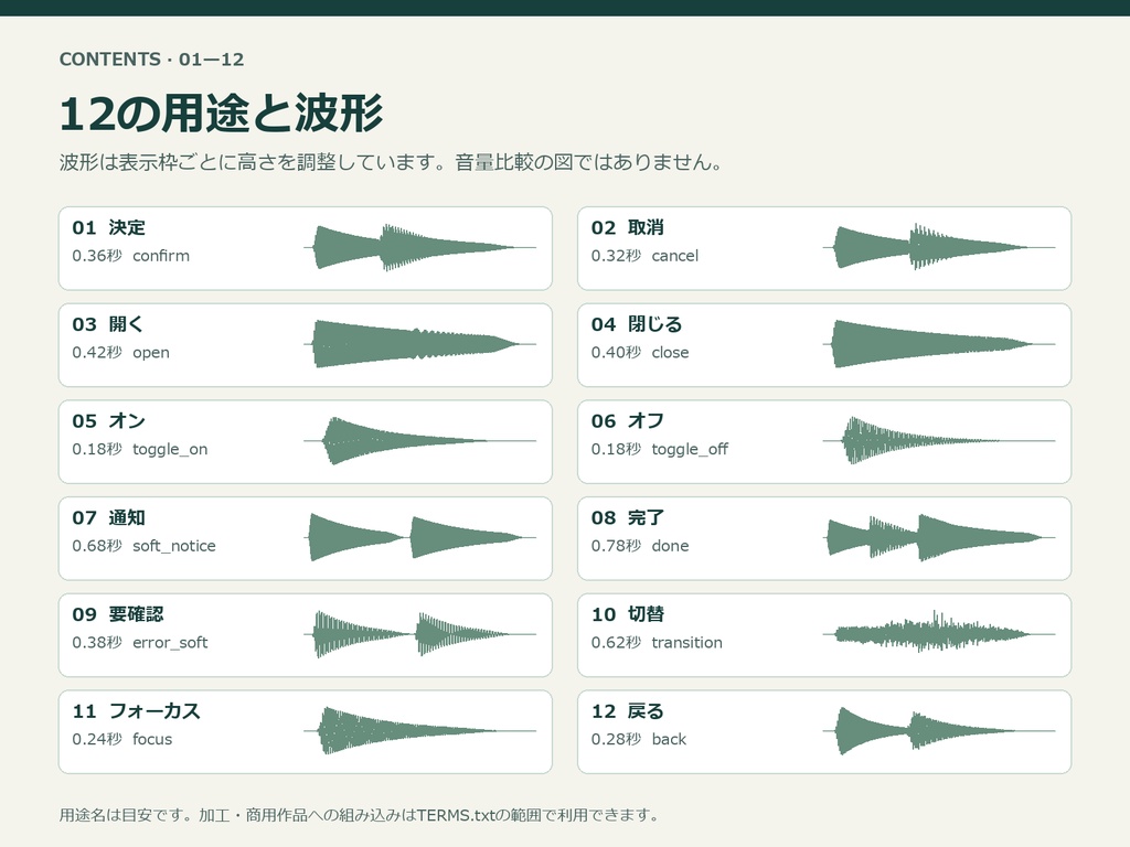 小さな合図のUIサウンド12