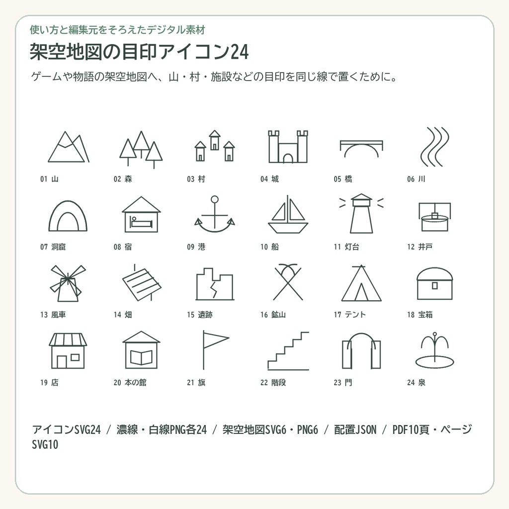 架空地図の目印アイコン24