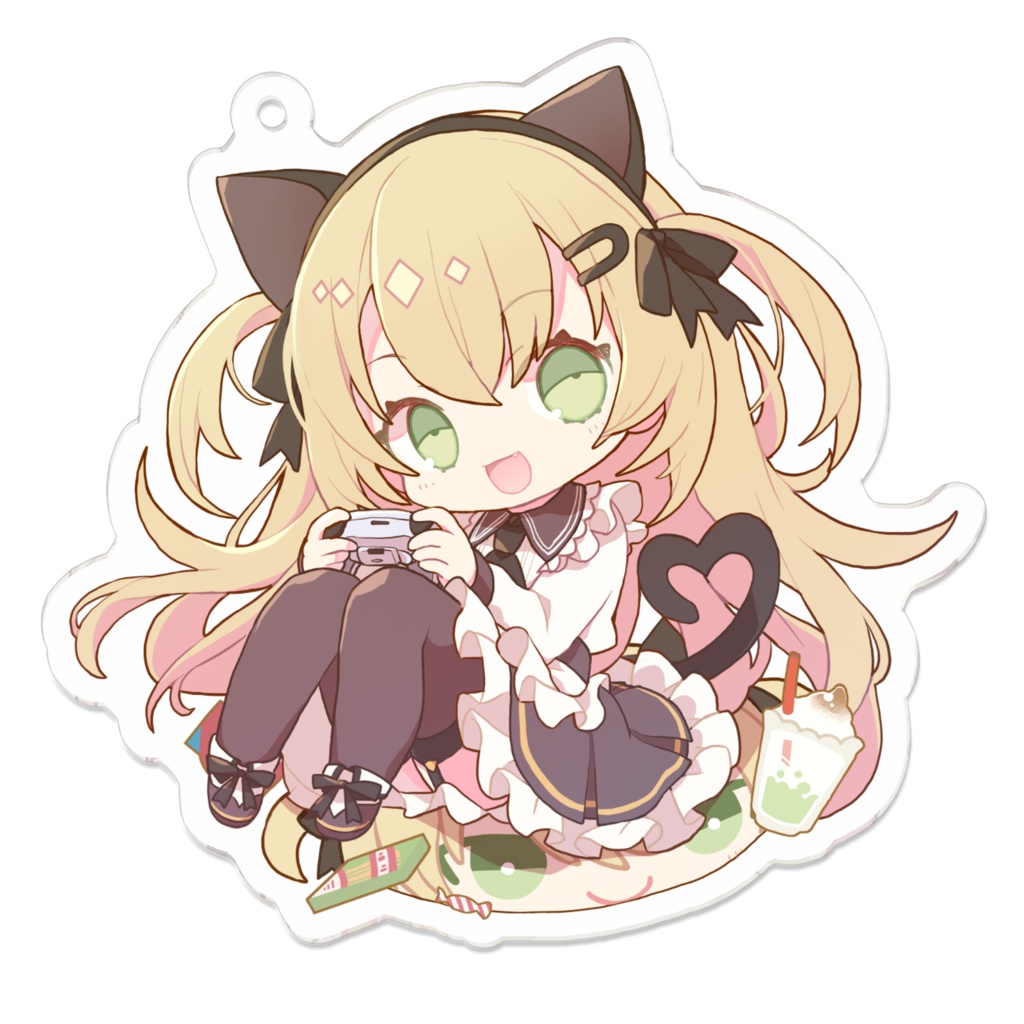 おすわりアクキー