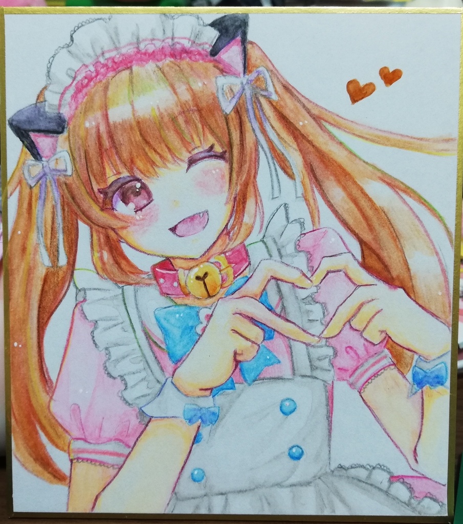 【小色紙】萌え萌えアキバメイドちゃん！･手描きイラスト