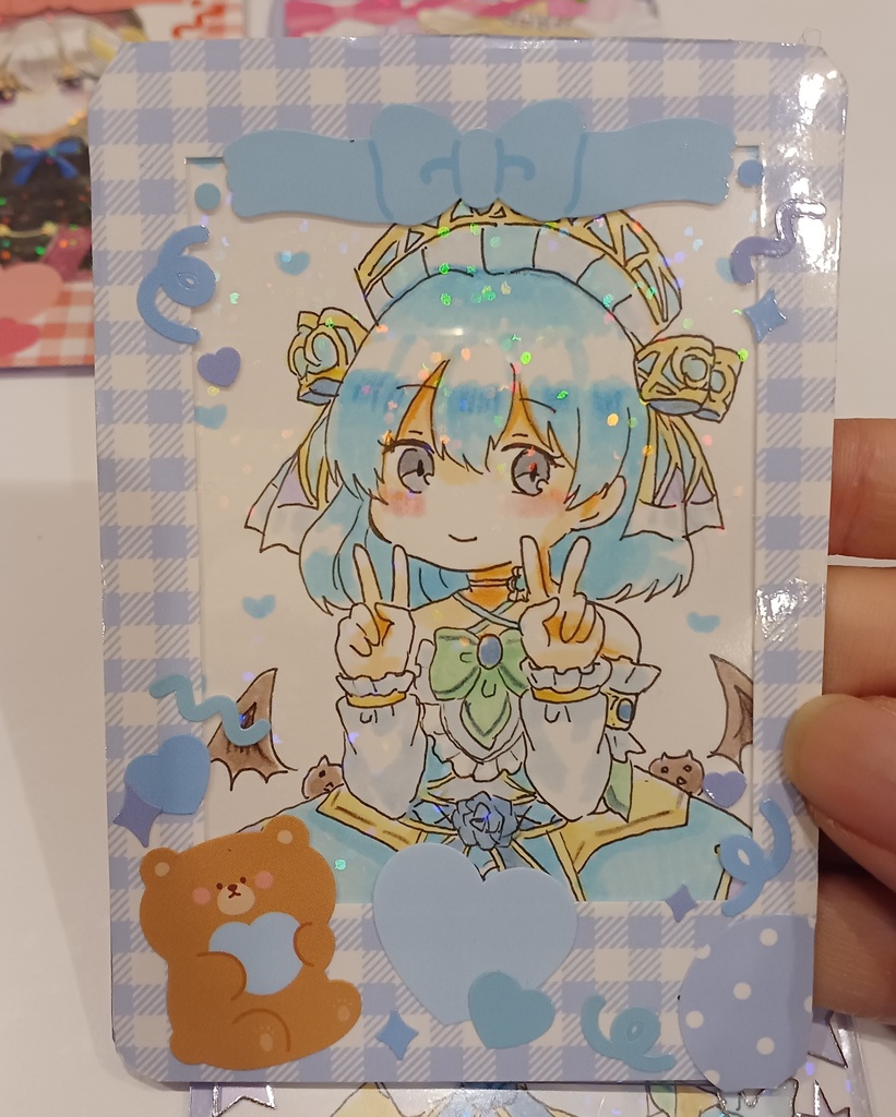 【同人手描きイラスト】デコケース付・トレカサイズECO原画