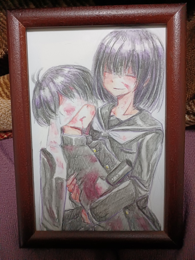 【手描きイラスト原画】きゃわいい共和国闇展示イラスト