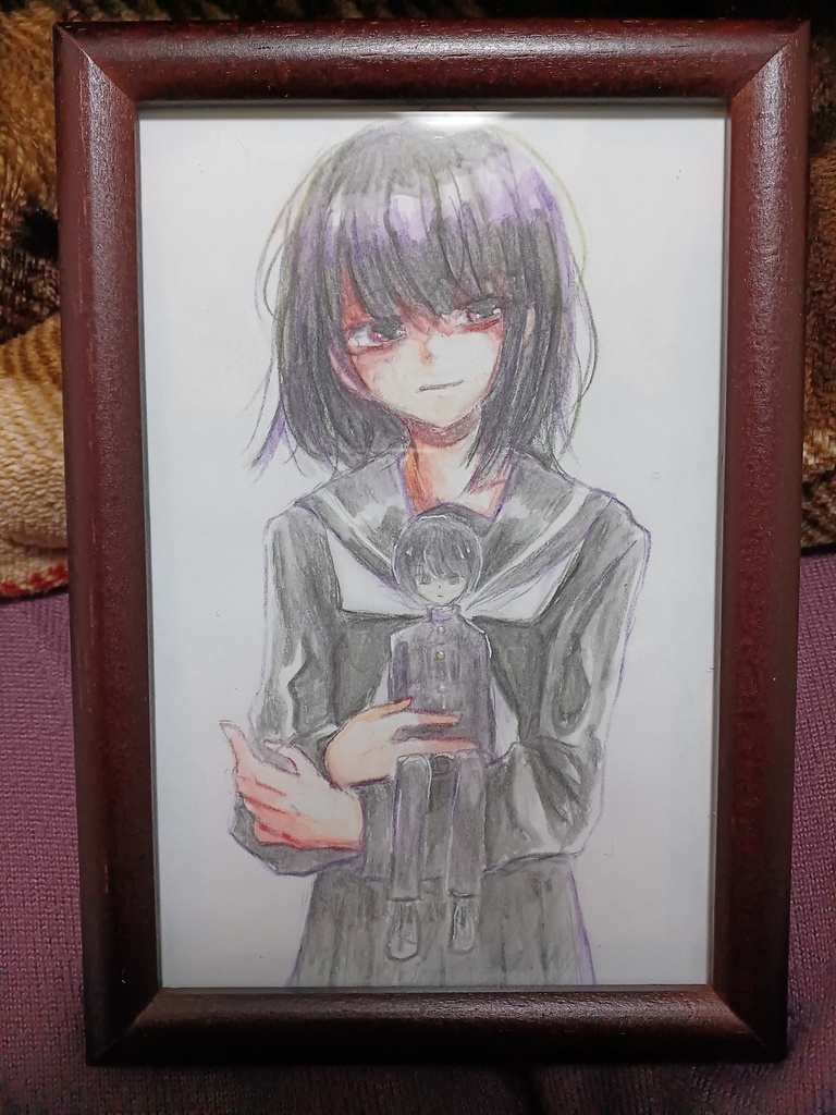 【手描きイラスト原画】きゃわいい共和国闇展示イラスト