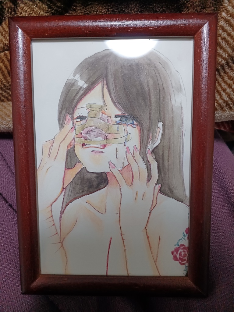 【手描きイラスト原画】きゃわいい共和国闇展示イラスト