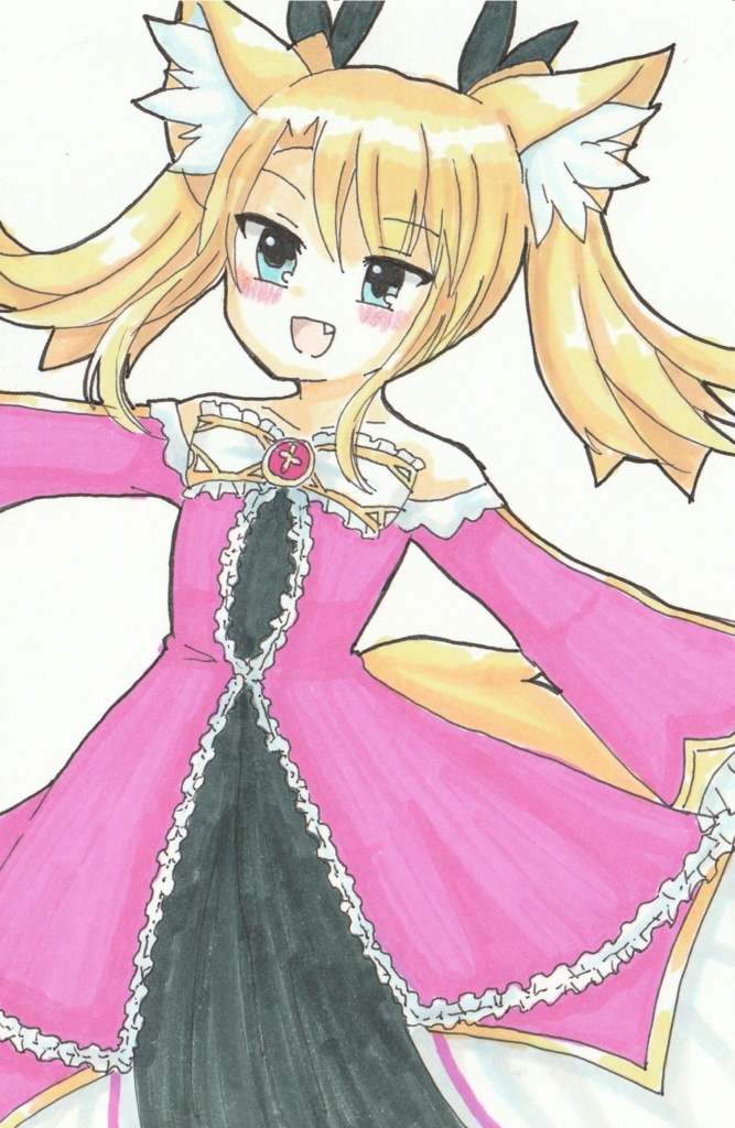 【同人手描きイラスト原画】ECOキャラ!【はがきサイズ】