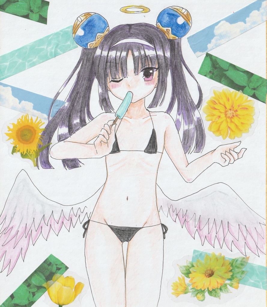 【同人手書きイラスト原画】ECOキャラ!