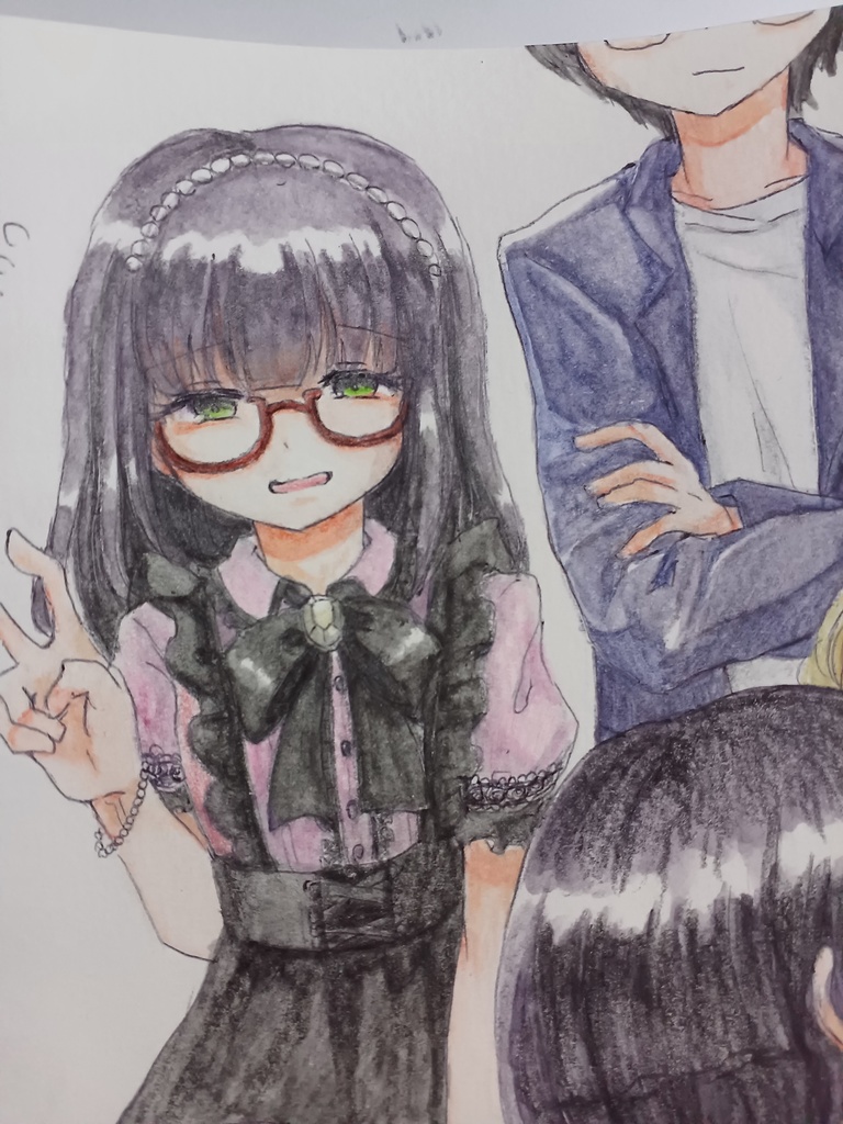 【手描きイラスト】陰キャオタクちゃんが…