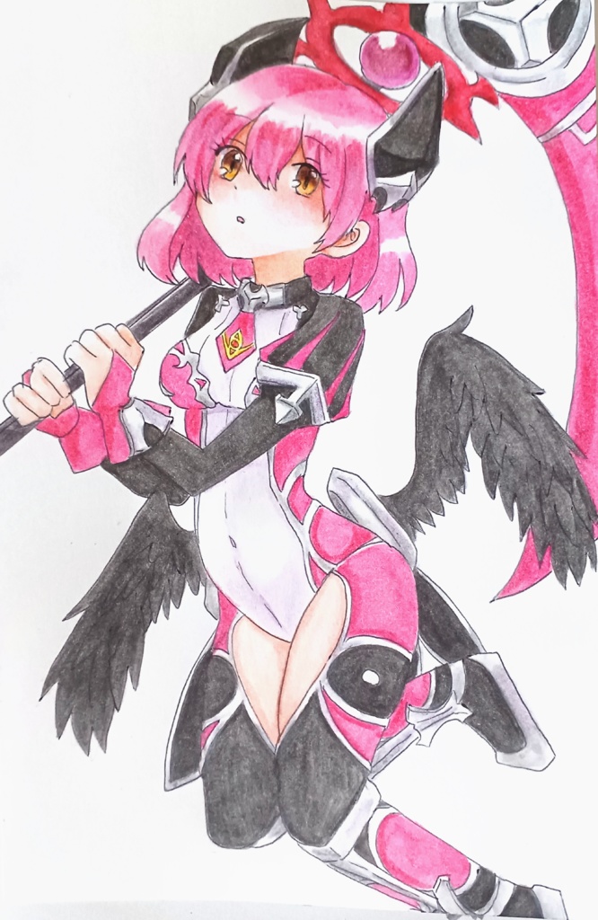 【同人手描きイラスト原画】御魂・セレス【ハガキサイズ】