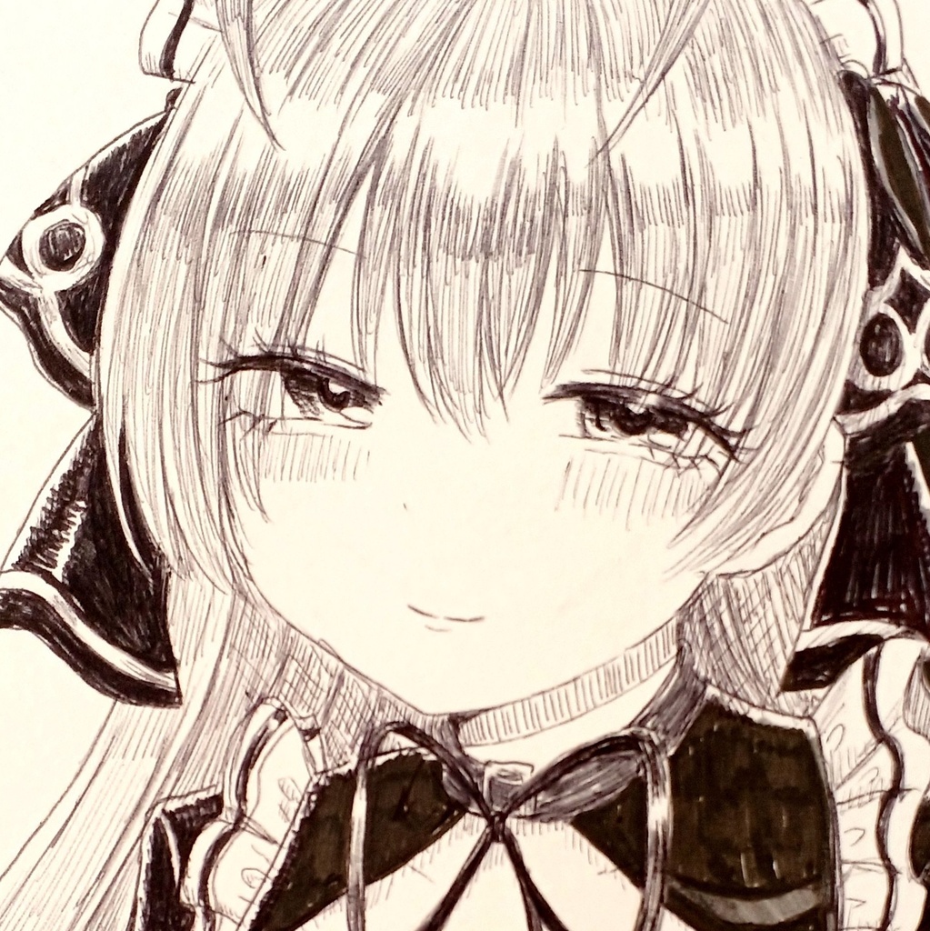 【同人手描きイラスト原画】キリエさん【ほぼハガキサイズ】