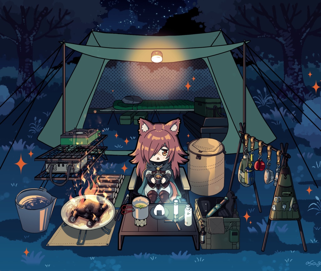 オリジナルマグカップ [キャンプ場の狼少女]