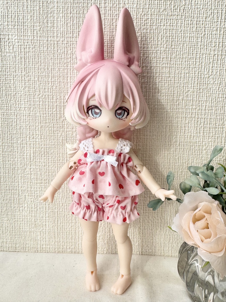 月飛び時間サイズ　キャミセット　ピンクハート