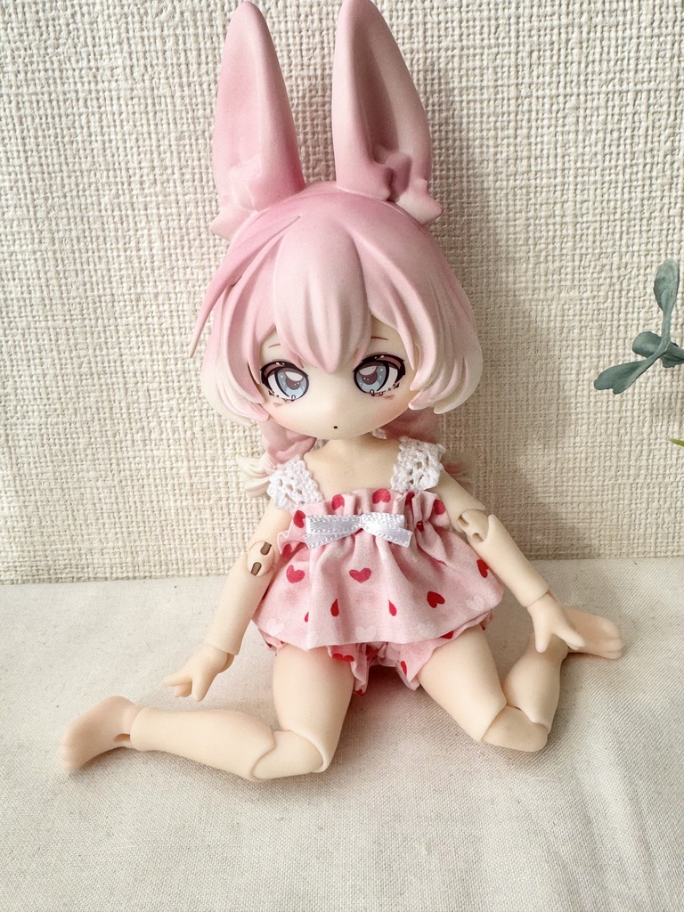 月飛び時間サイズ キャミセット ピンクハート