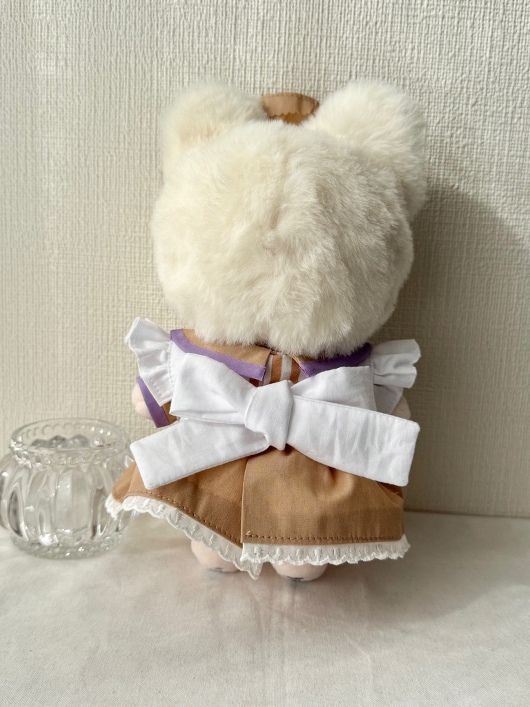 15センチぬいサイズ ウェイトレスセット カフェオレ「cup」